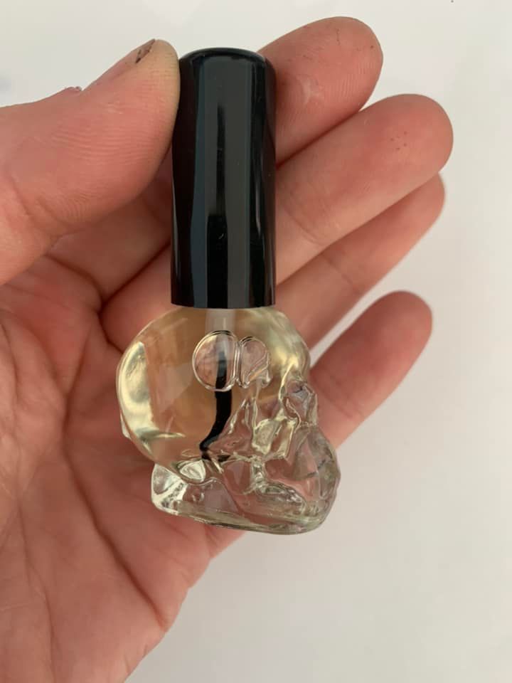 Skull Glass Bottle Cuticle Oil