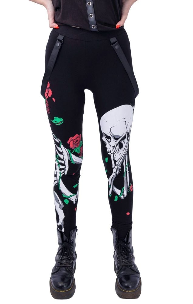 Garden skull leggings black by Vixxsin RRP £32.99