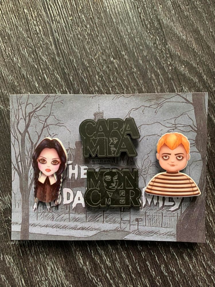Addams Family Pin Badge Set