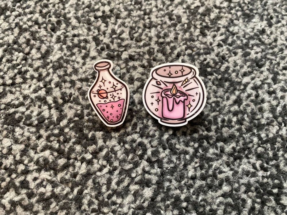 Cosmic Witch Pin Badge Set