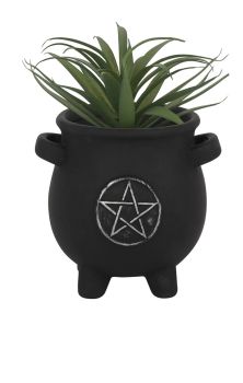 Pentagram cauldron plant pot