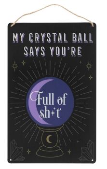 My crystal ball metal plaque