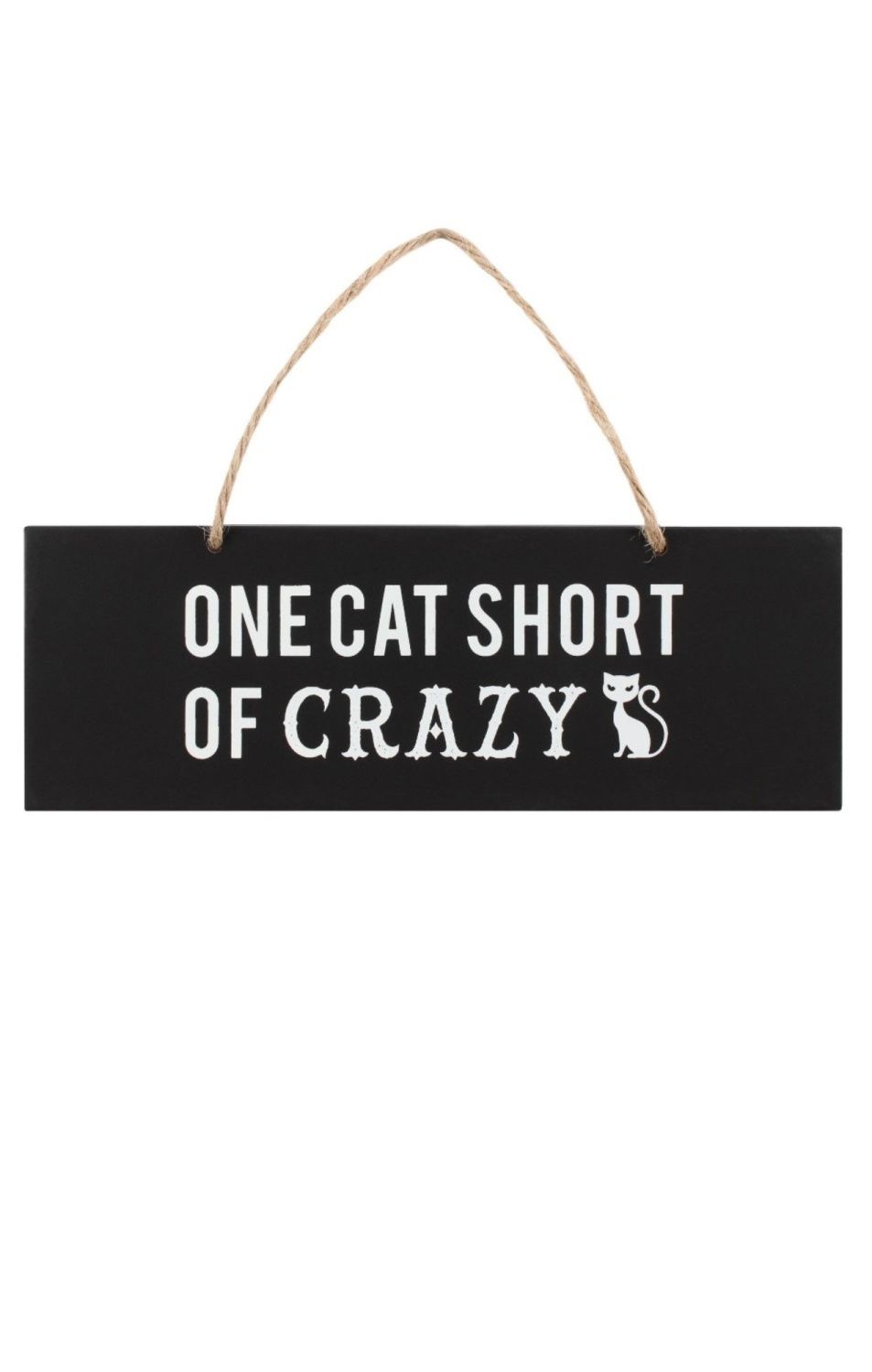 One cat short wooden sign RRP £9.99