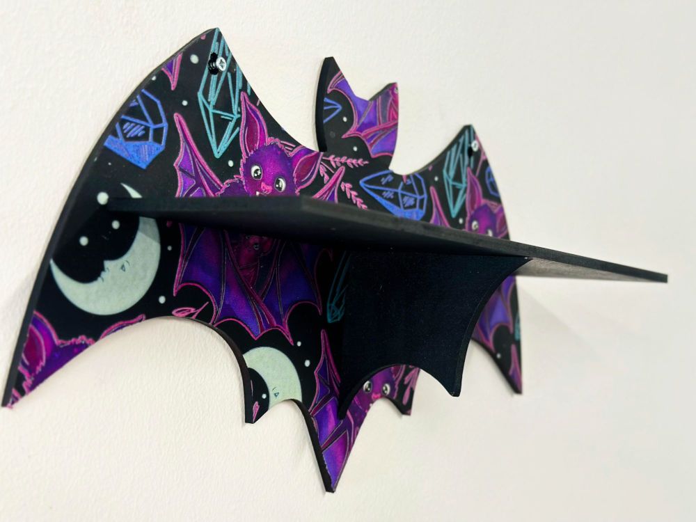 Bat Shelf - Crystal Moon Bats