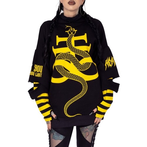 Heartless Serpent Hood Black/Yellow RRP £62.99
