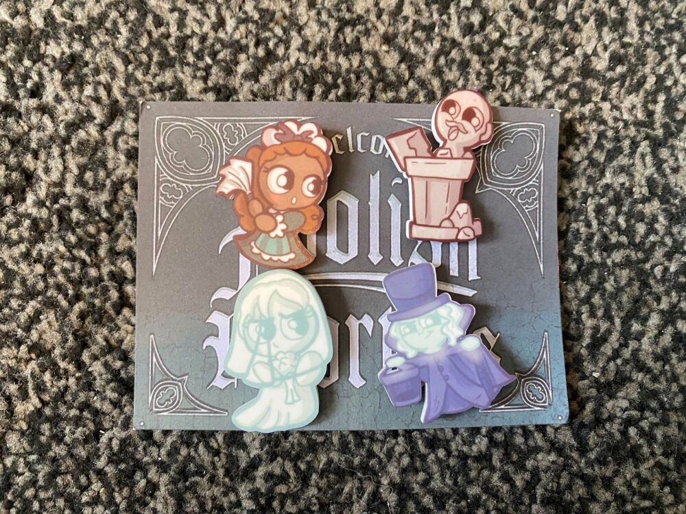Haunted Mansion Pin Badge Set