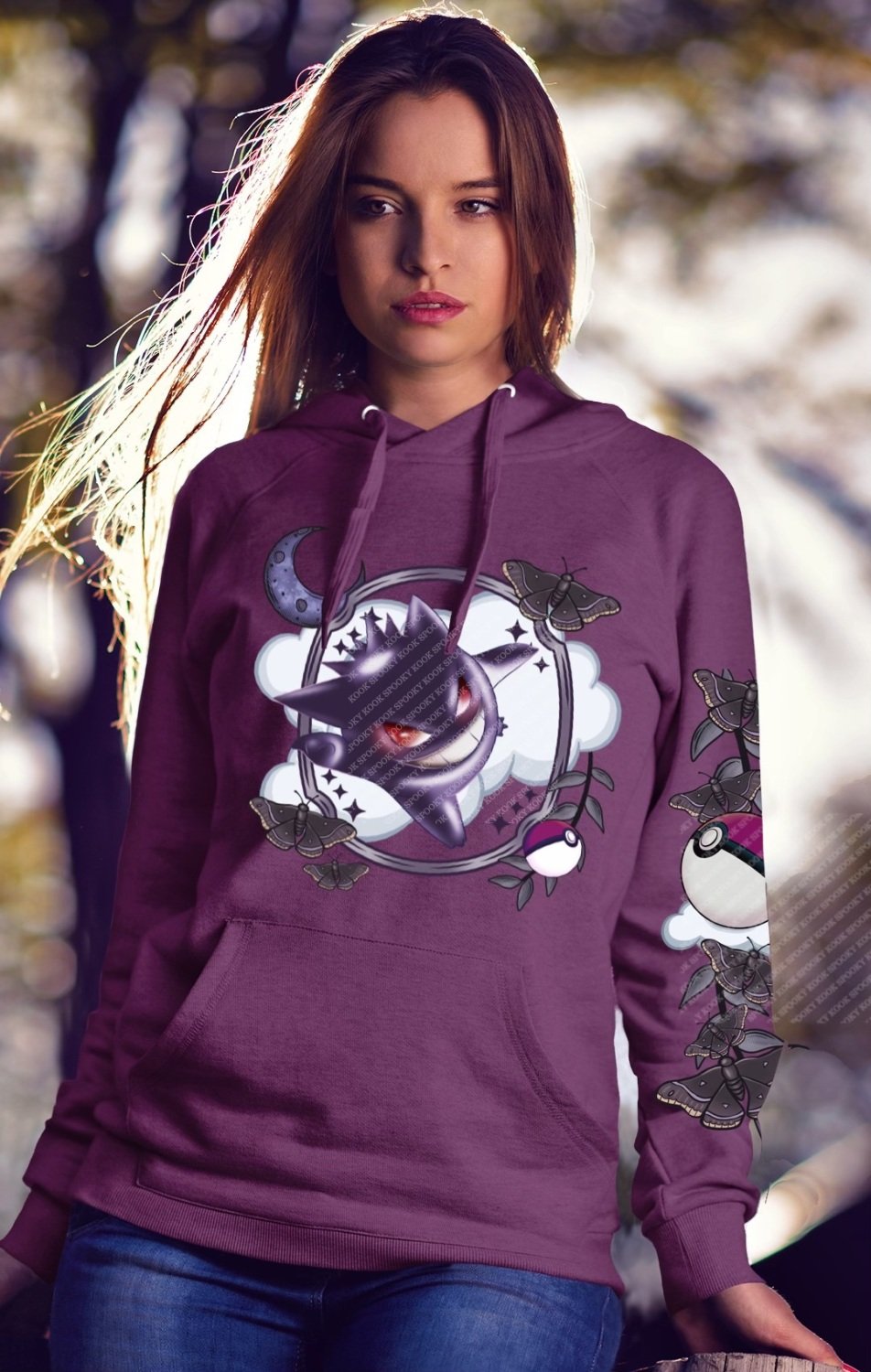 Gengar Women’s Fit Hoodie (Plum)