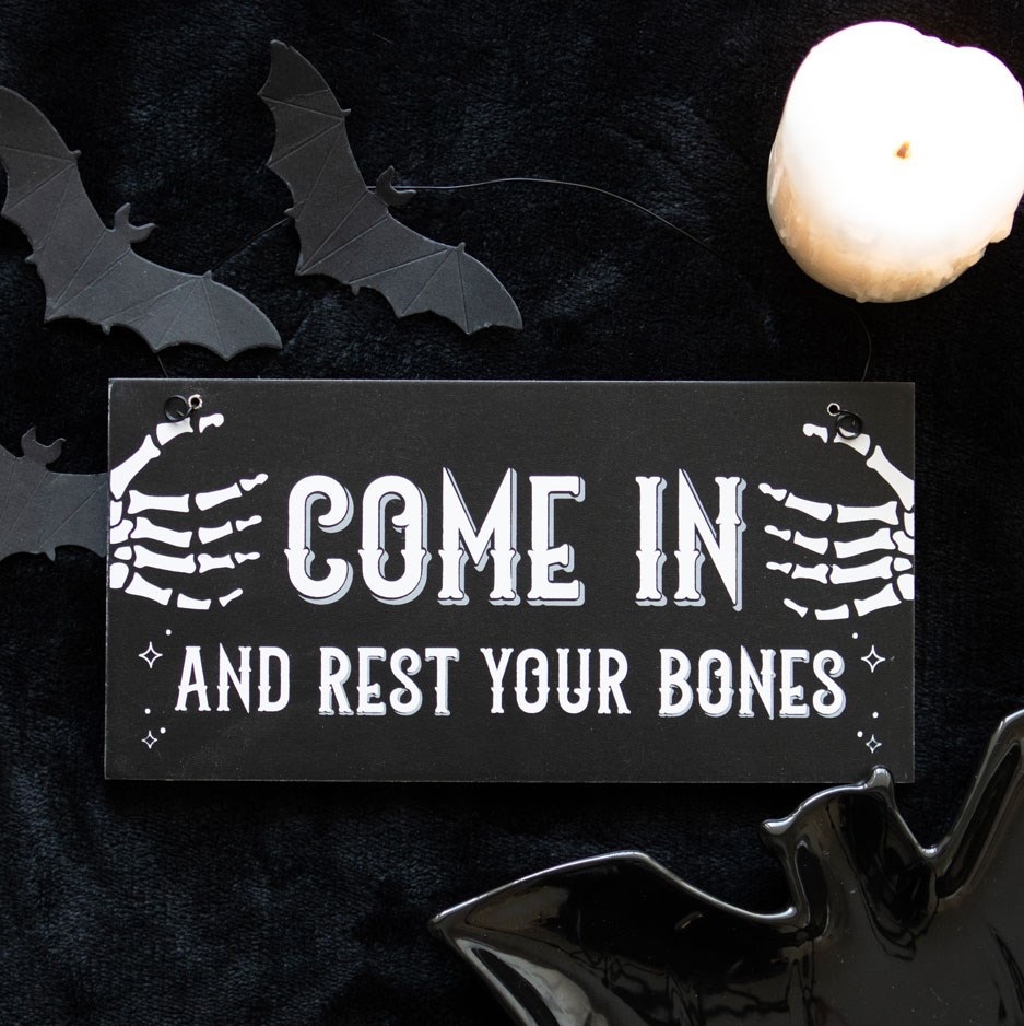 REST YOUR BONES SIGN RRP £4.99
