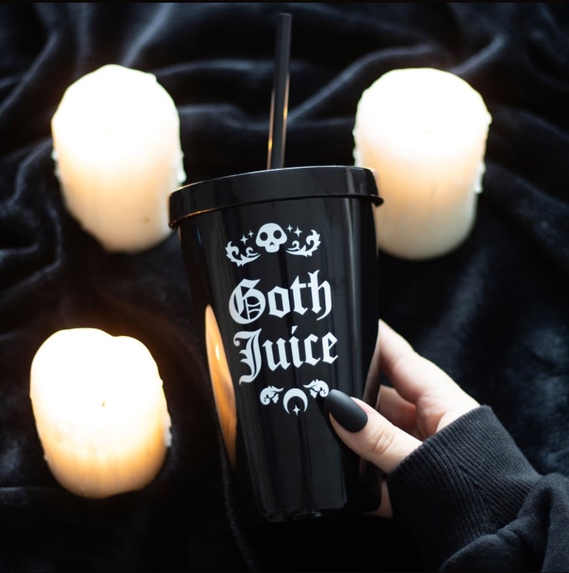 Goth Juice Plastic Tumbler With Straw RRP £14.99