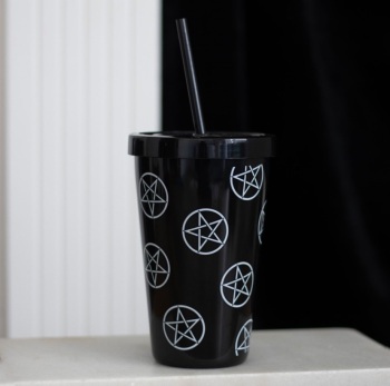 Pentagram Plastic Tumbler With Straw RRP £14.99