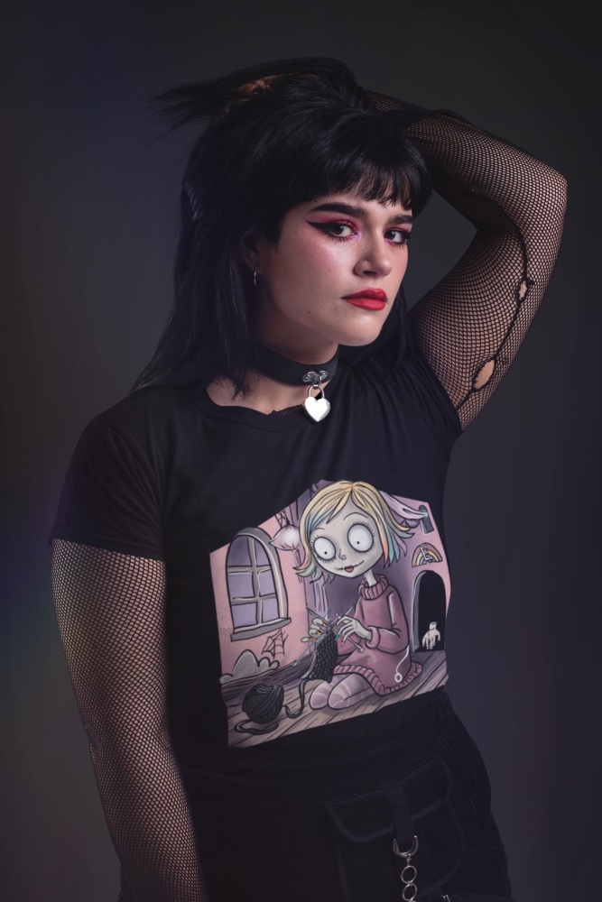 Enid/Wednesday Doll Black Tee