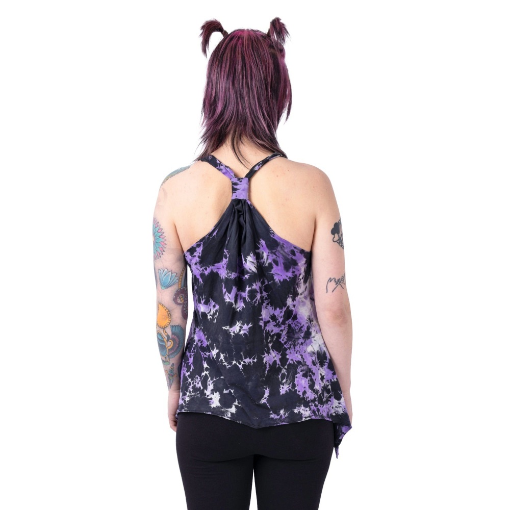 Tye Dye Knot Top Purple