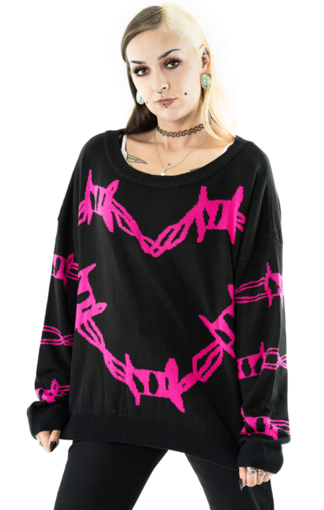 Barbed Wire Sweatshirt Pink