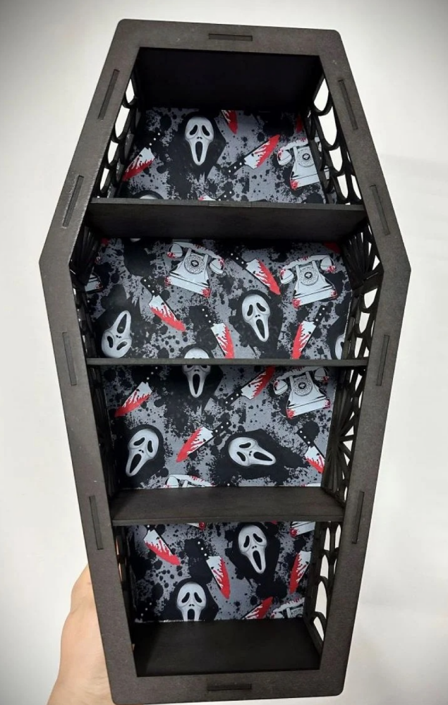 Ghostface Scream Coffin Shaped Shelf