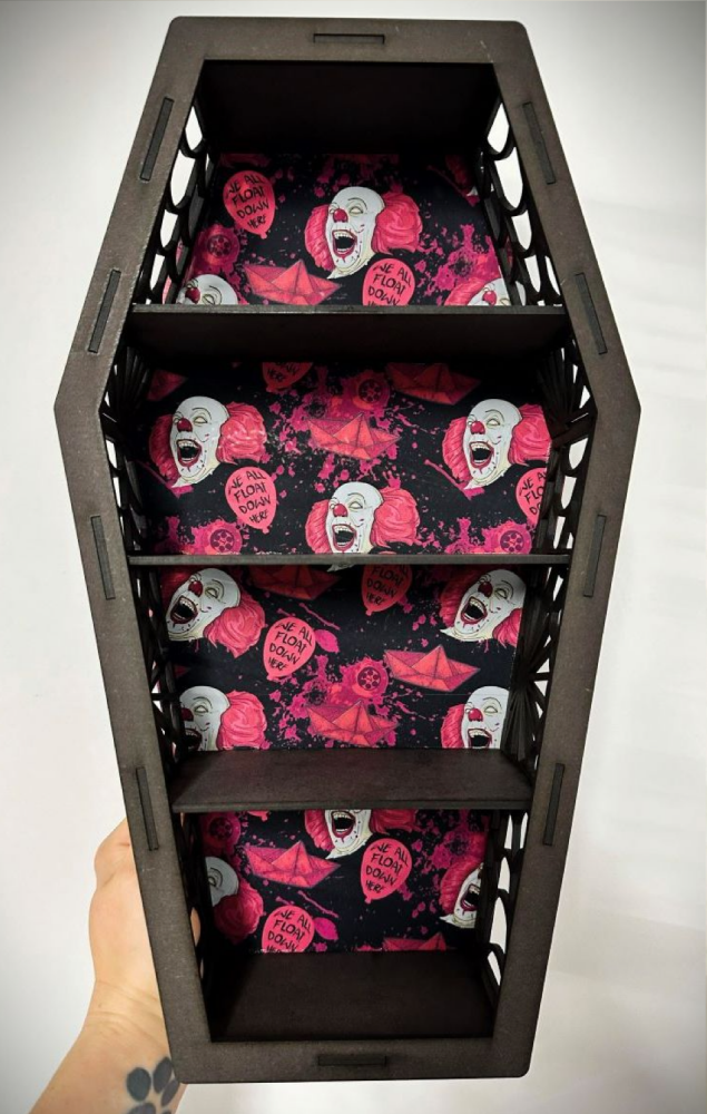 Pennywise Horror Coffin Shaped Shelf