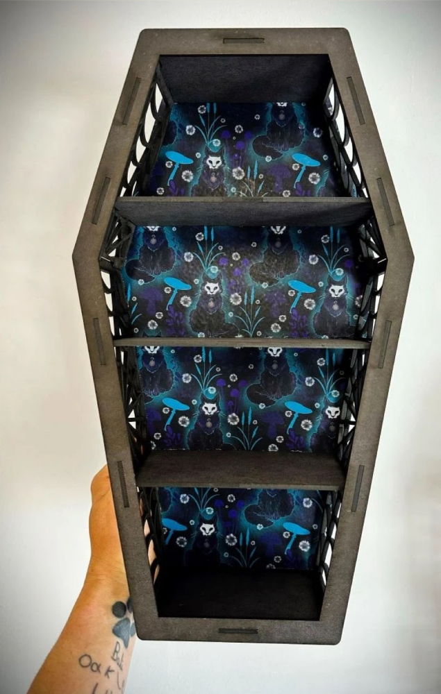 Cat Familiar Coffin Shelf