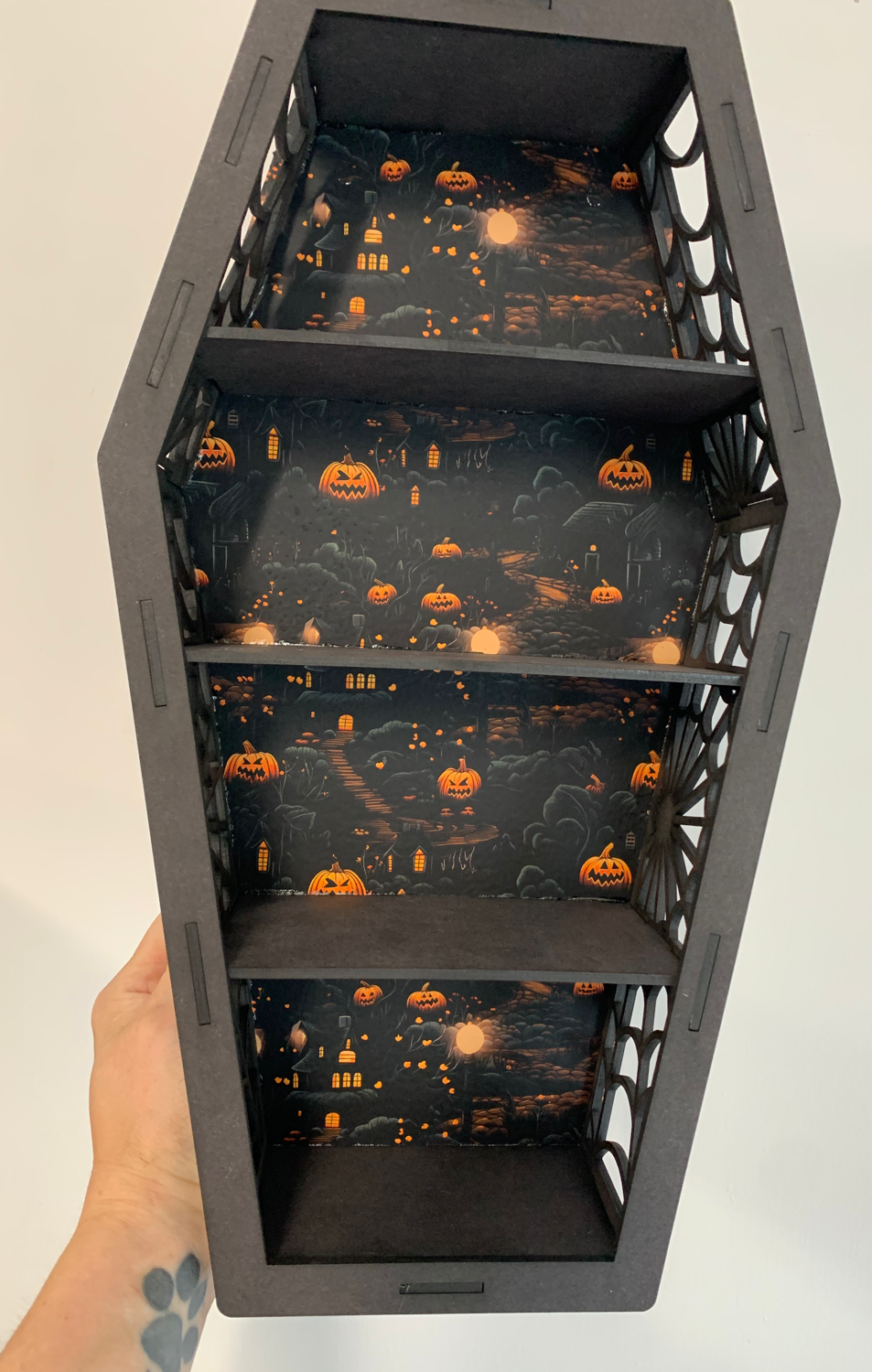 Pumpkin Garden Coffin Shelf