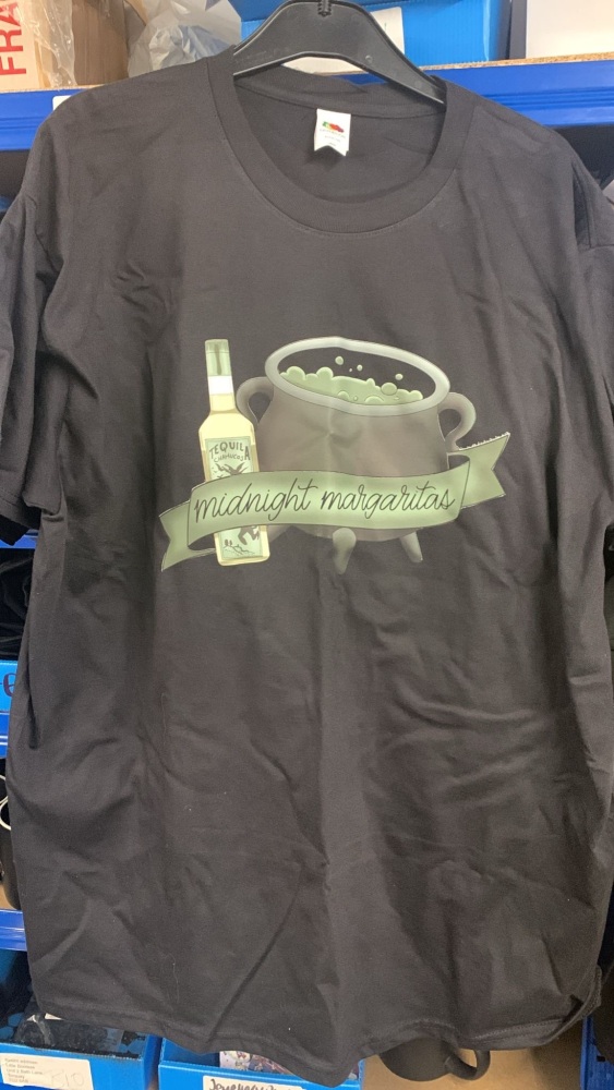 Midnight Margaritas t shirt size XL/18-20 (faulty - see images)