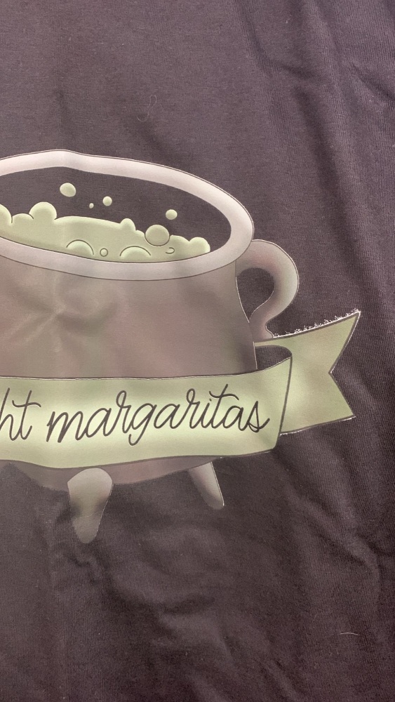 Midnight Margaritas t shirt size XL/18-20 (faulty - see images)