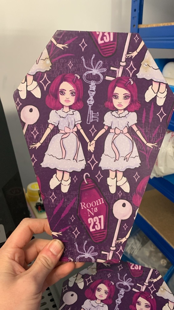 The Shining Twins coffin hanging decoration (faulty print - see images) RRP &pound;11.99