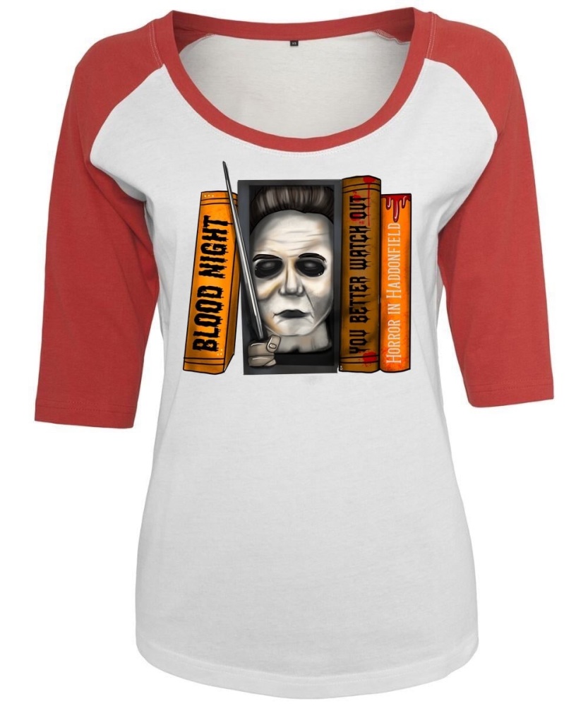Horror Nook Red Raglan top RRP £24.99