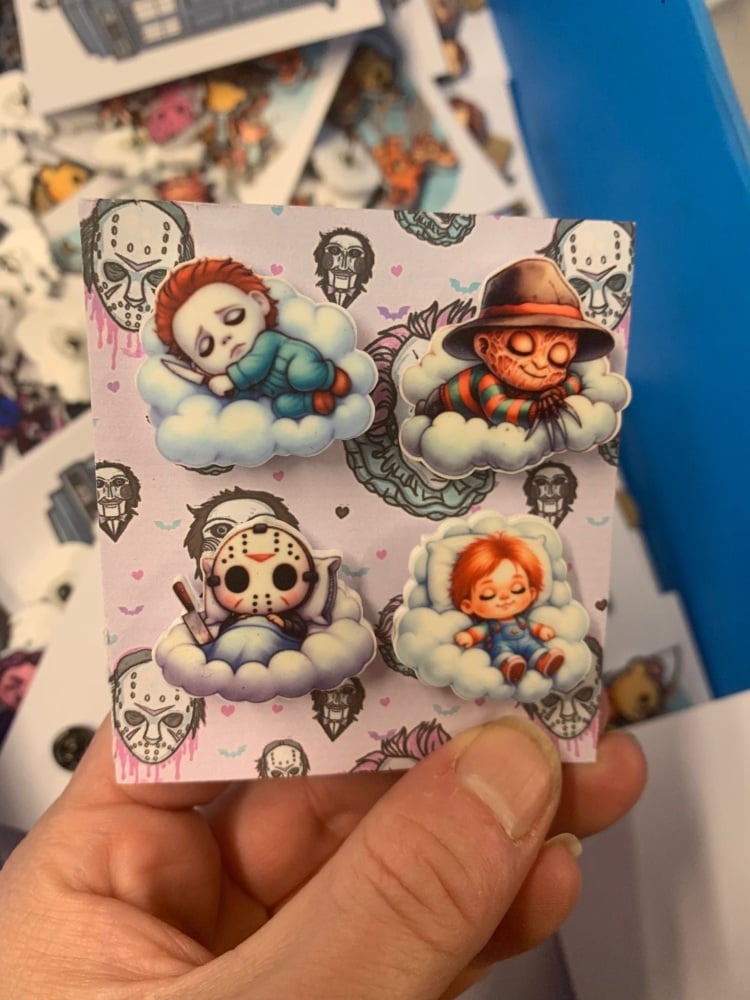 Horror Babies set of 4 pins RRP £9.99
