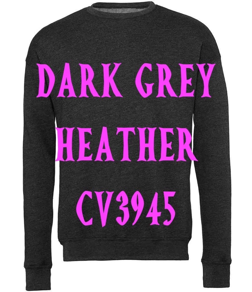 DARK GREY HEATHER SWEATSHIRT CV3945 - HALLOWEEN HANGOVER