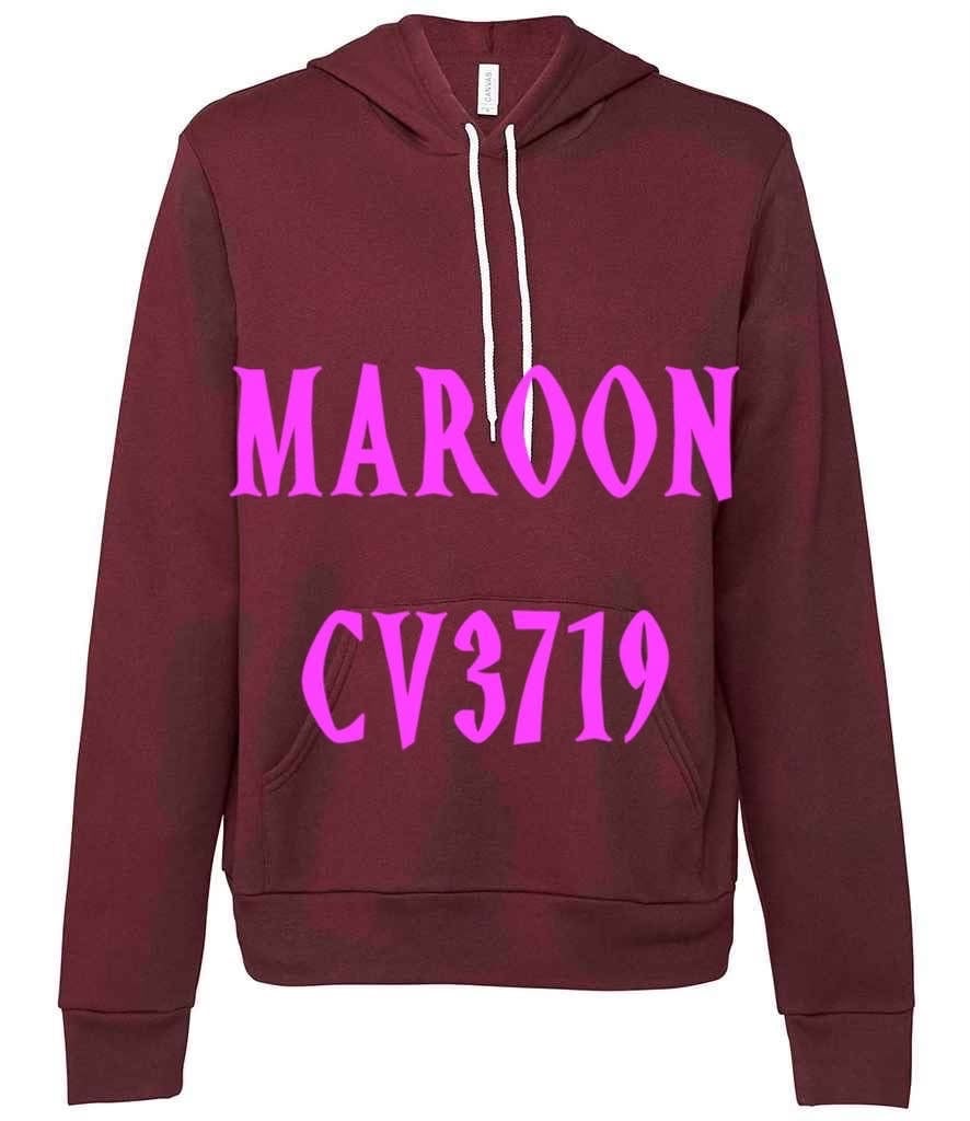 MAROON PULLOVER HOODIE CV3719 - HALLOWEEN HANGOVER