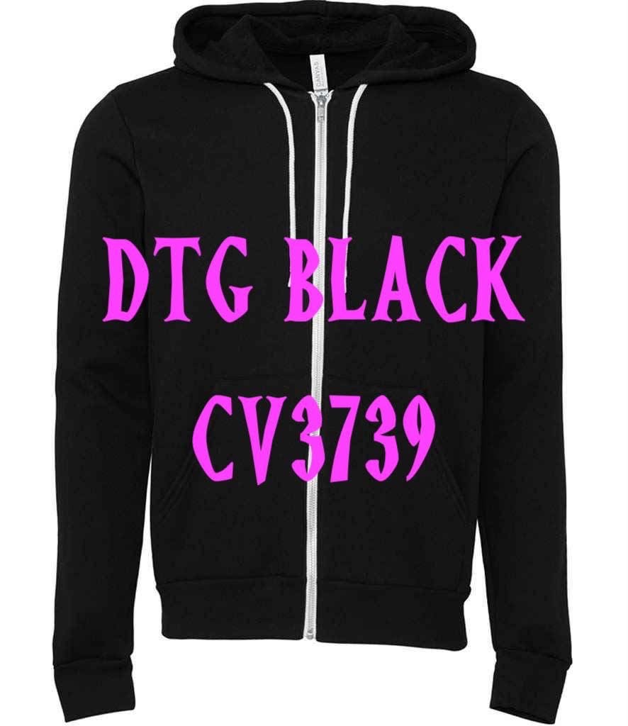 BLACK ZIP UP HOODIE CV3739 - HALLOWEEN HANGOVER