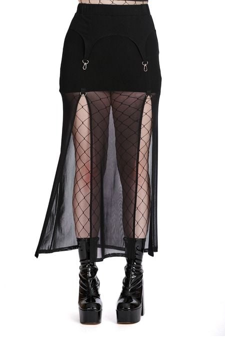 Black Moody Melody Slit Skirt RRP £49.99