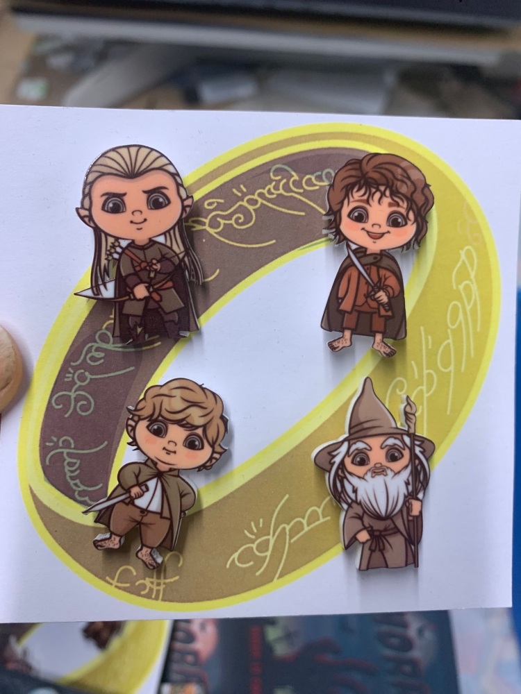 Lord of the Rings set of 4 pins RRP &pound;9.99