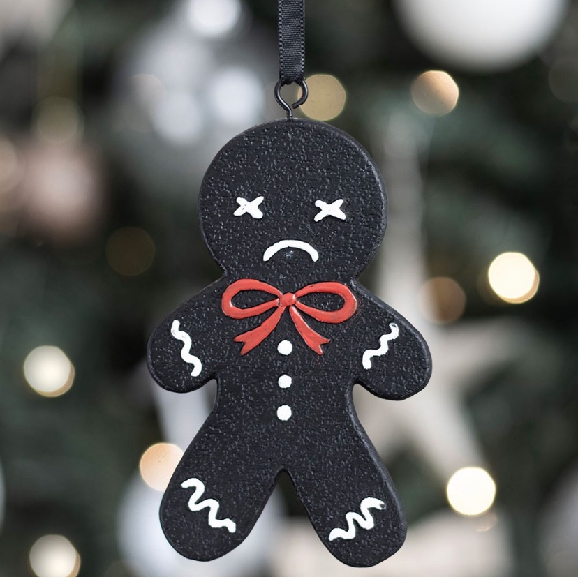 SPOOKY GINGERBREAD MAN HANGING ORNAMENT Rrp £6.99