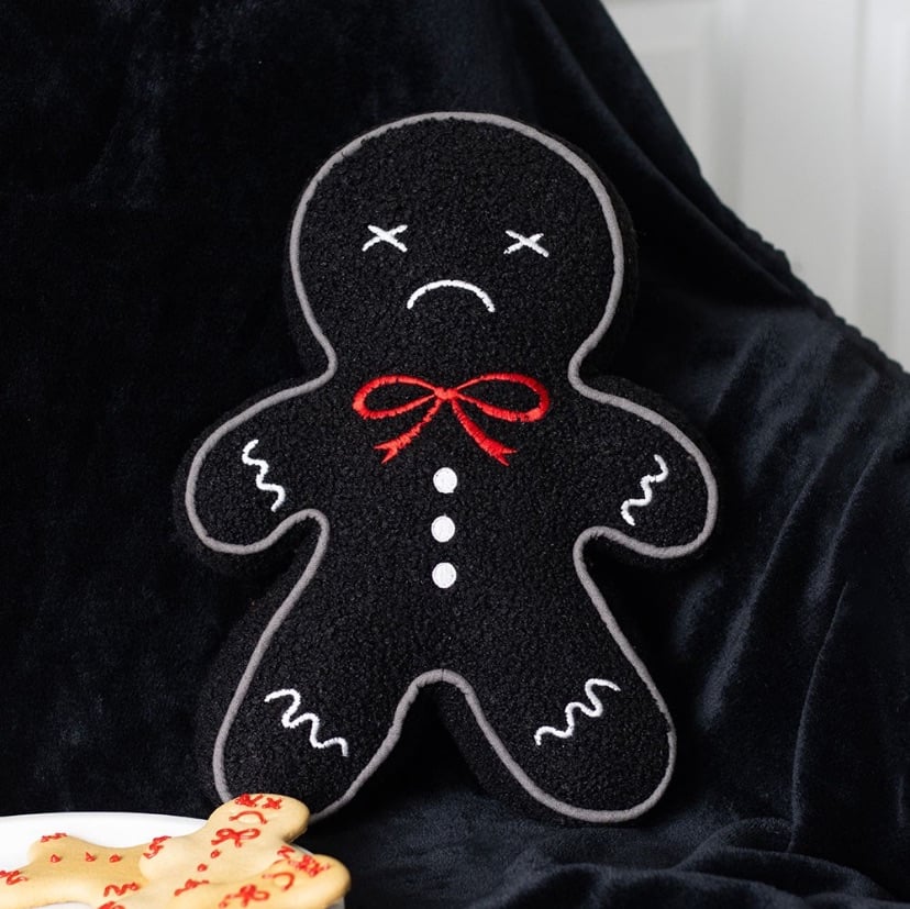 SPOOKY GINGERBREAD MAN BOUCLE CUSHION Rrp £20.99