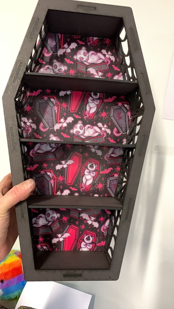 Possums in Coffins Coffin Shelf