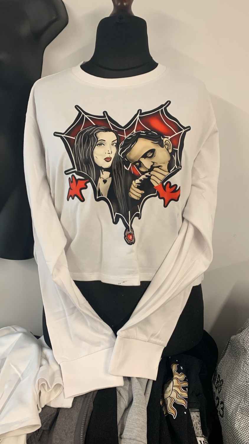 Morticia and Gomez long sleeve top RRP £24.99