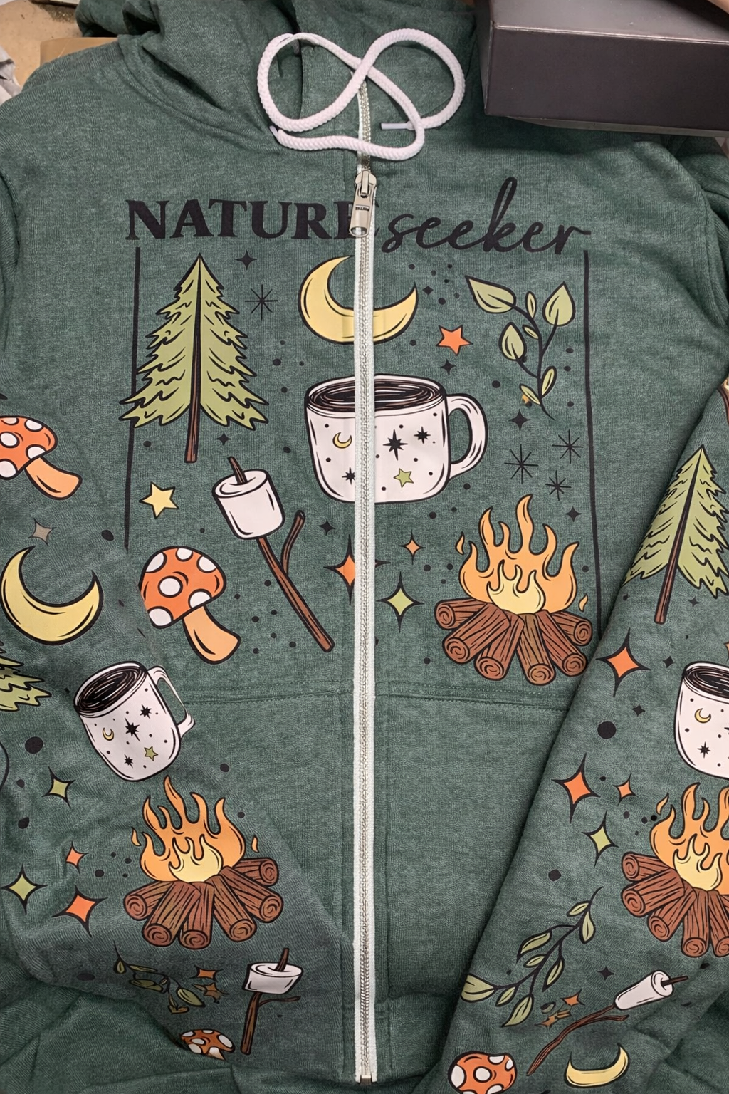 Nature seeker zip hoodie Heather Forest RRP £39.99