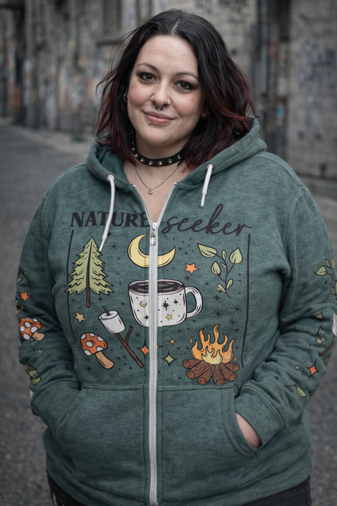 Nature seeker zip hoodie Heather Forest RRP &pound;39.99