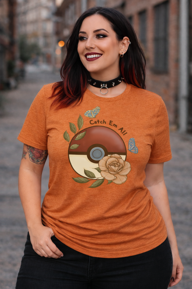 Pokeball Catch Em All Autumn Tshirt RRP &pound;19.99