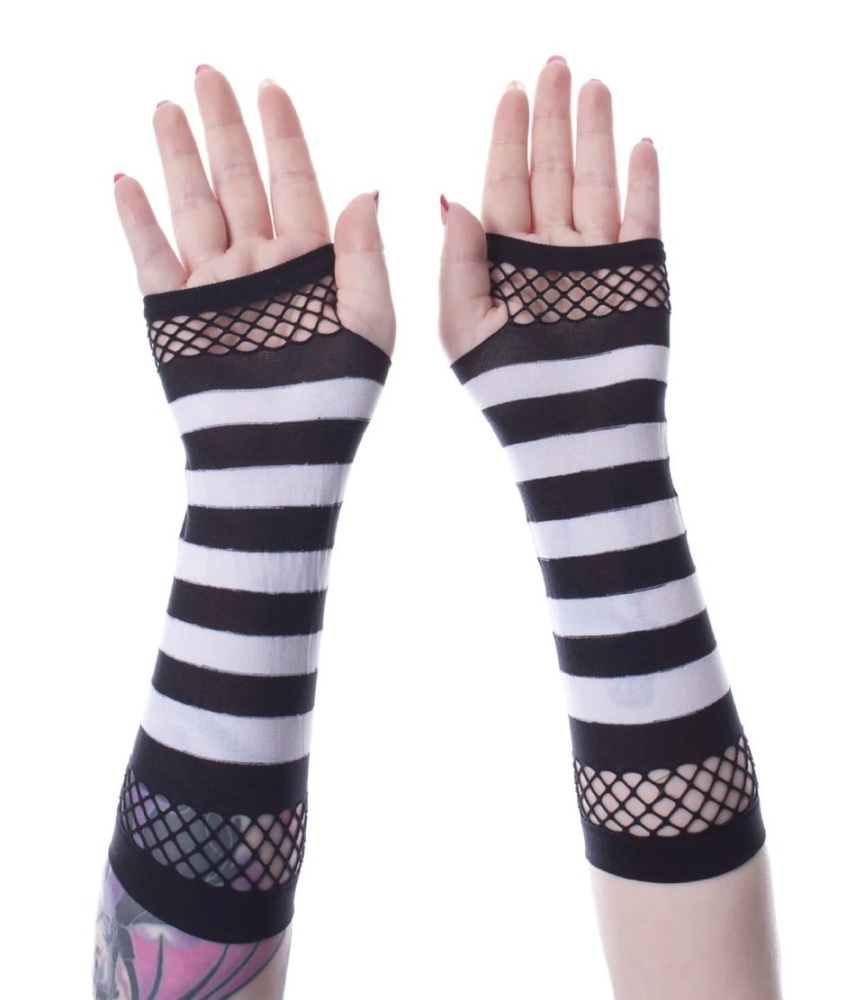 Striped mesh gloves RRP &pound;6.99
