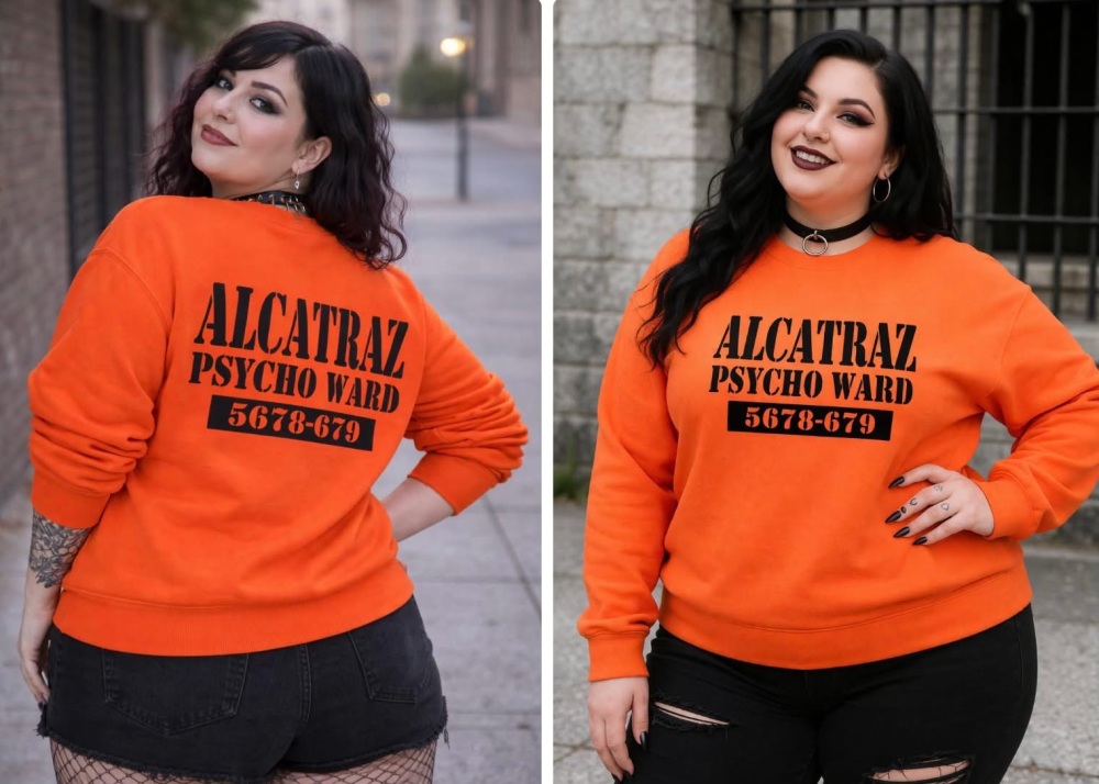 Alcatraz Sweatshirt 2XL RRP &pound;34.99 (front OR back print)