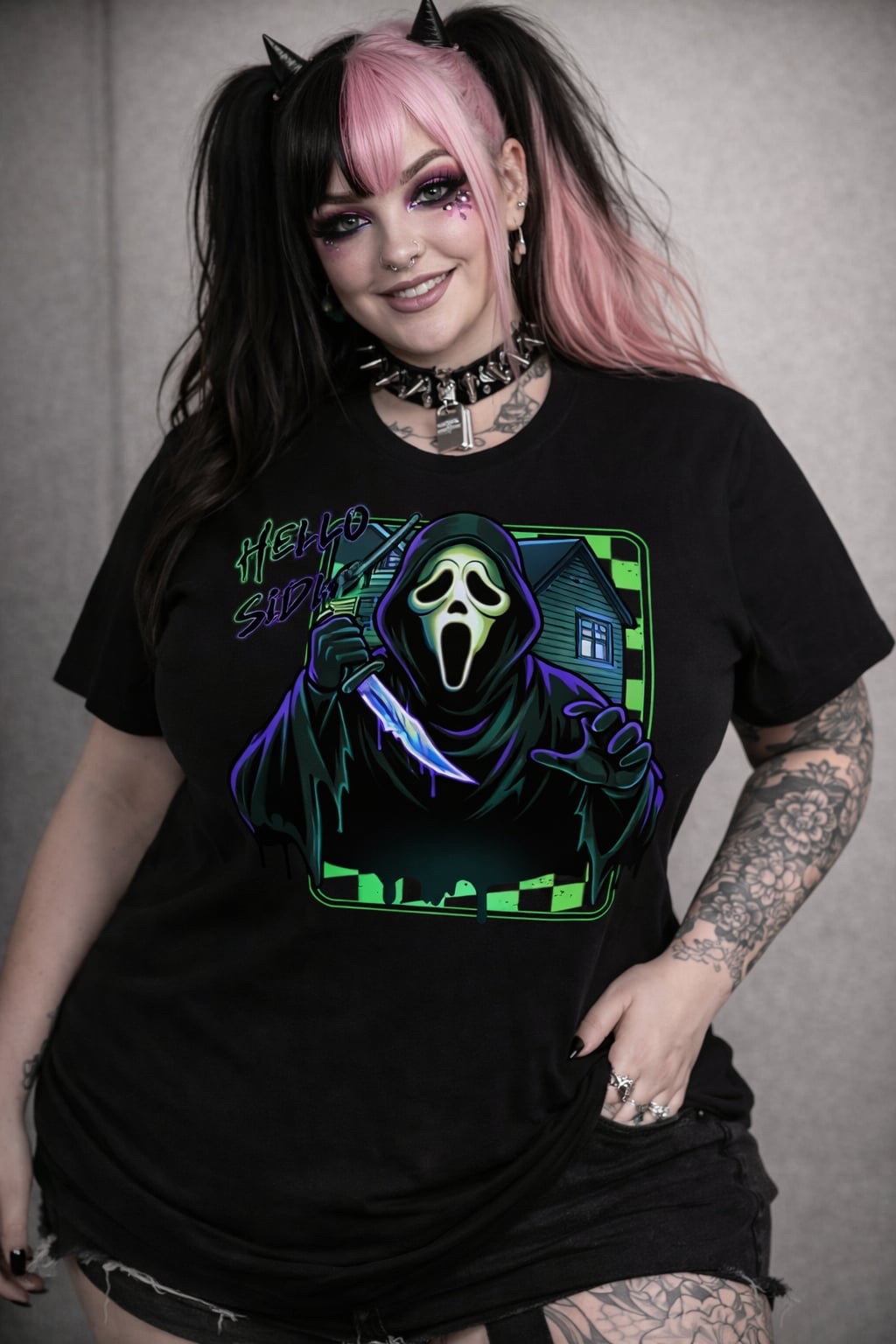 Hello Sidney Black tee CV012