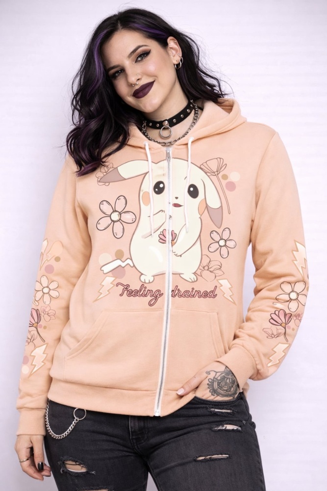 Peakychu peach zip hoodie BE106PEAC