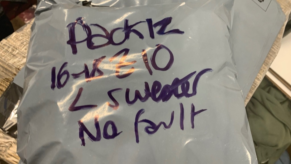 Mystery pack 12 size large/16-18 sweater (no fault)