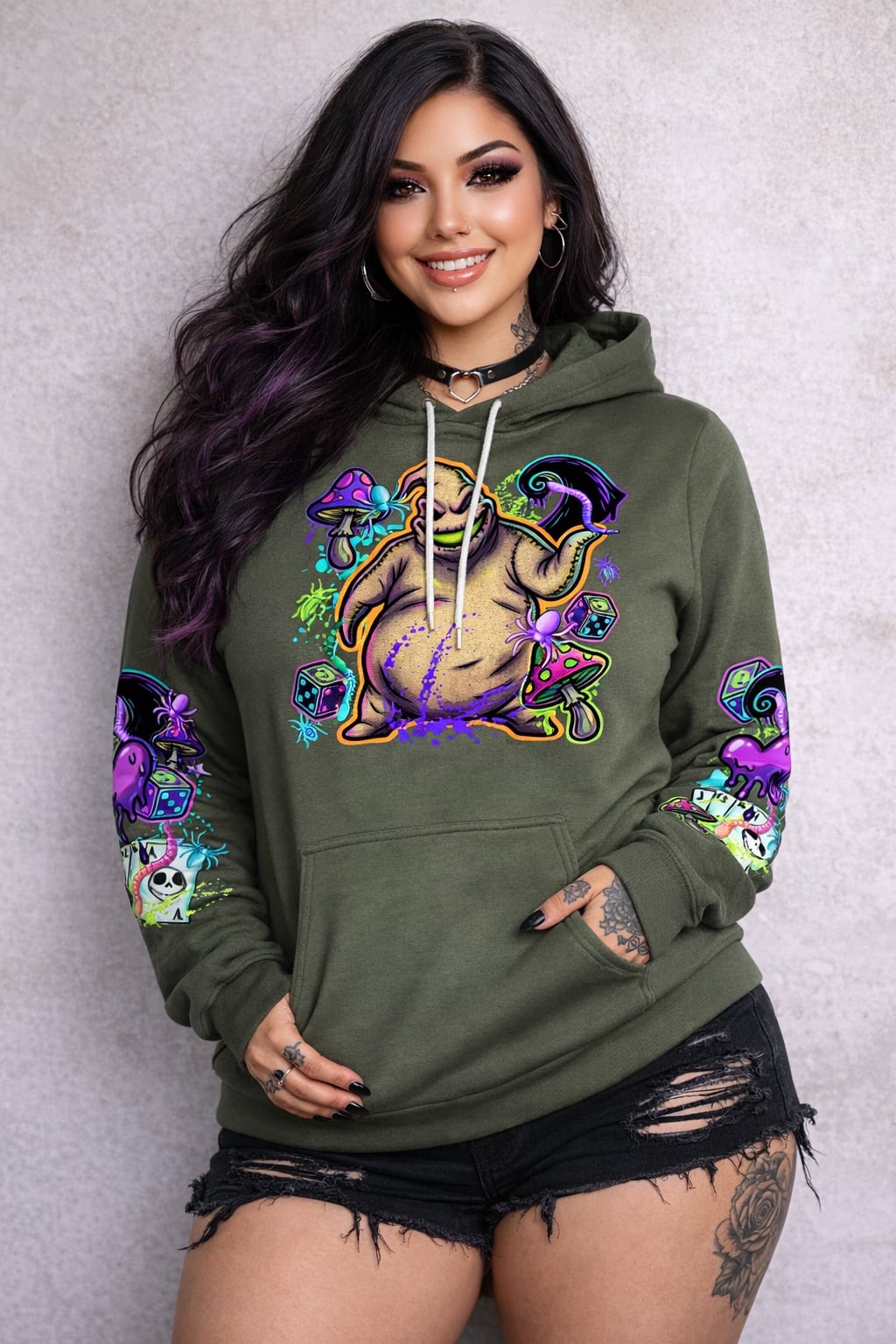 Boogie Lumi Military Green pullover hood BE105MGRE