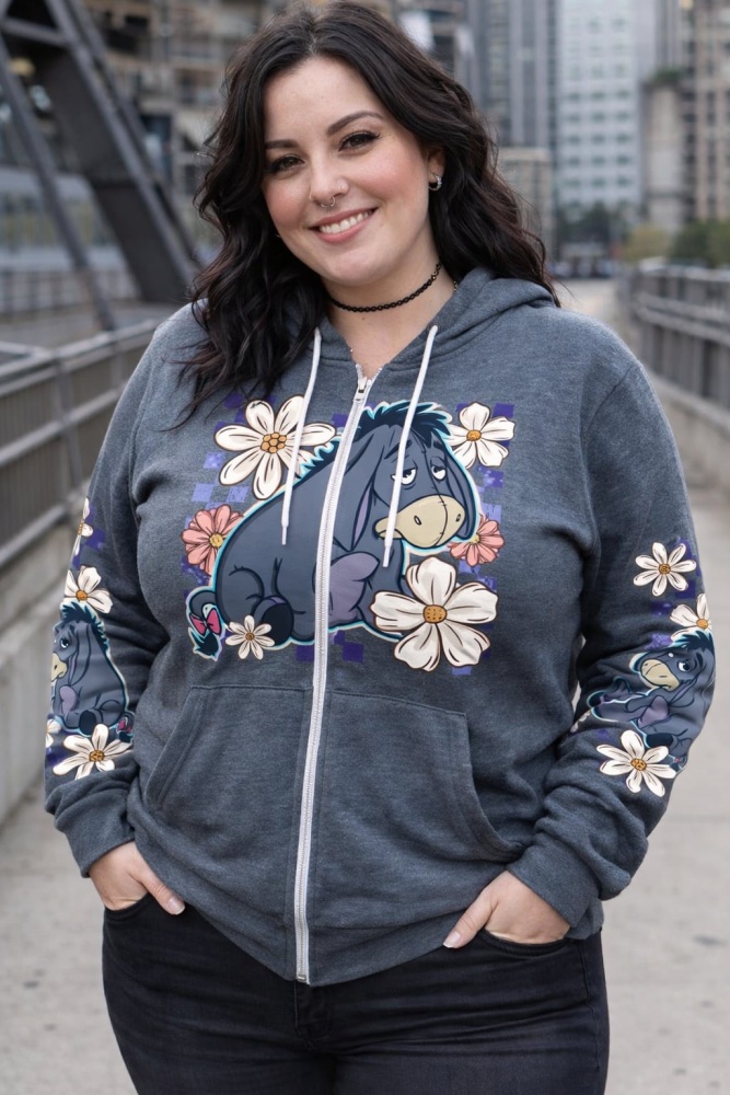 Eeyore Heather slate zip