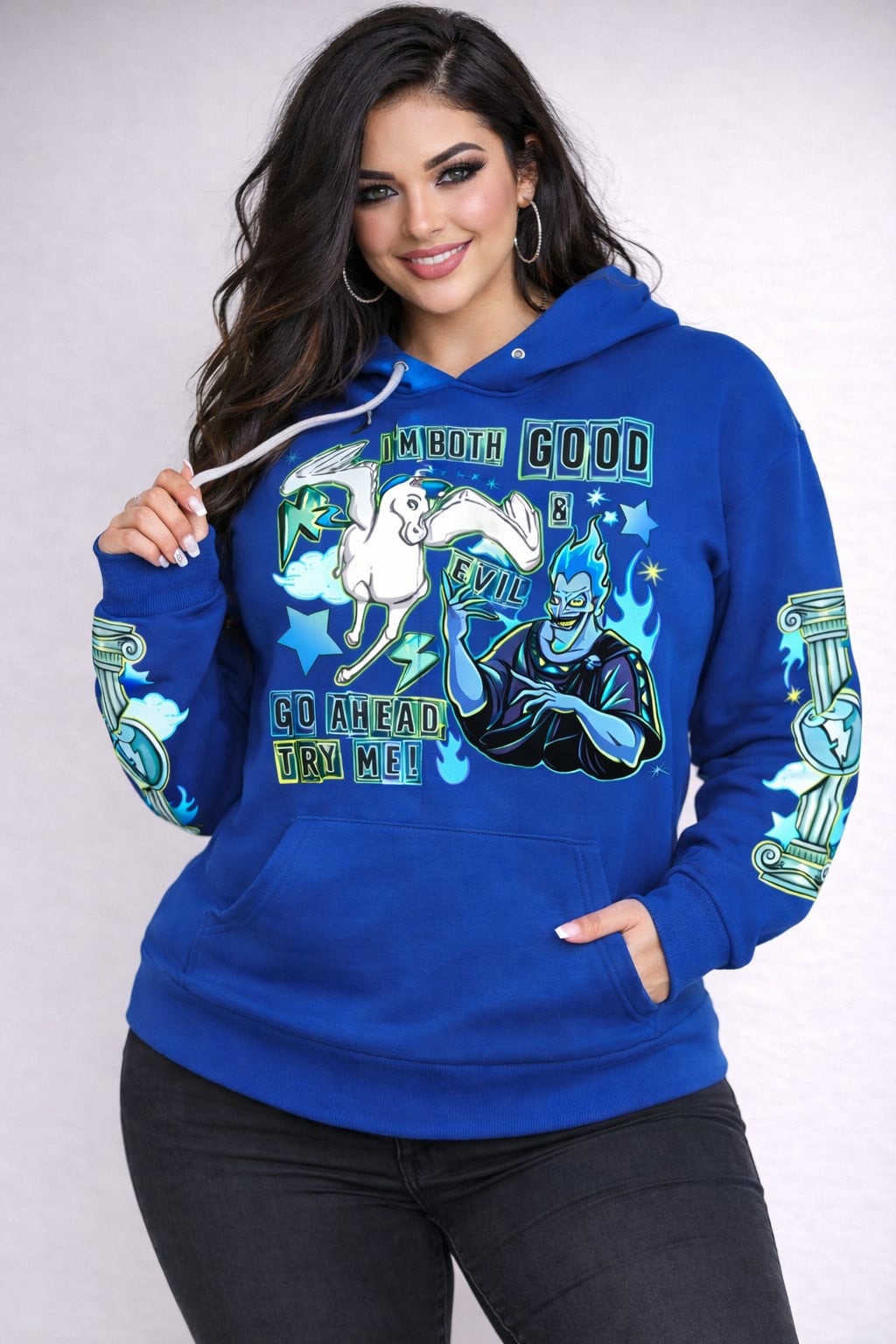 Good Or Evil royal blue pullover hood BE105TROY