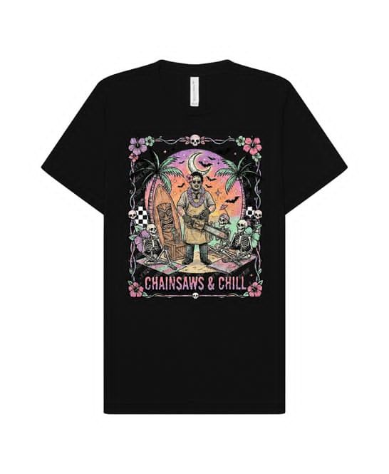 CHAINSAWS AND CHILLS BLACK