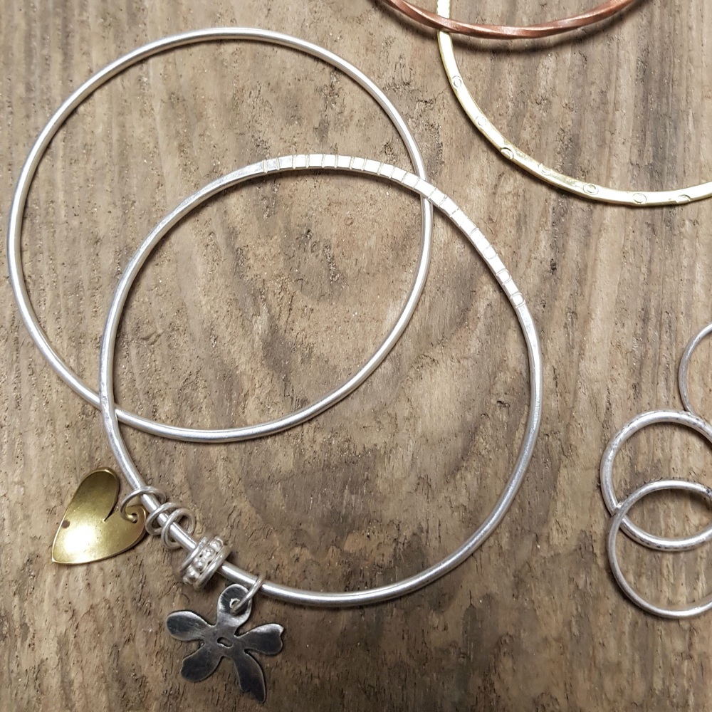 <!-- 011 -->Silver Charm bangle workshop - 15th Feb 2020