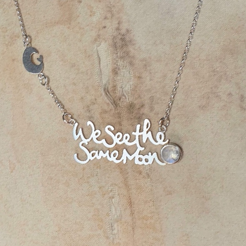 We See The Same Moon Necklace
