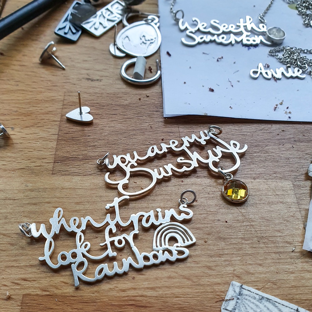 Personalised Silver Word Charms